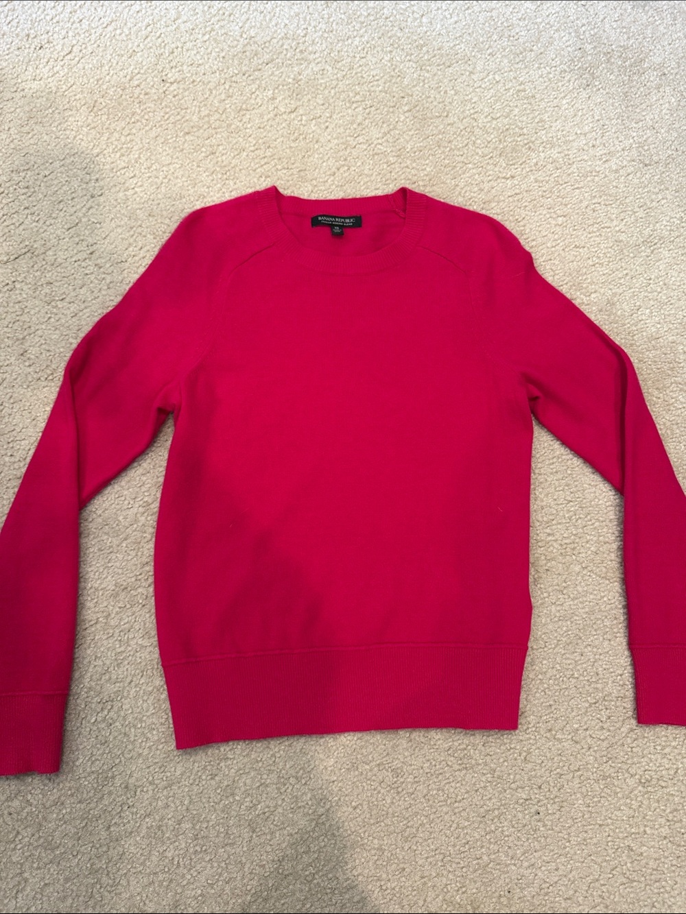 Banana Republic Vibrant Pink Crewneck Sweater